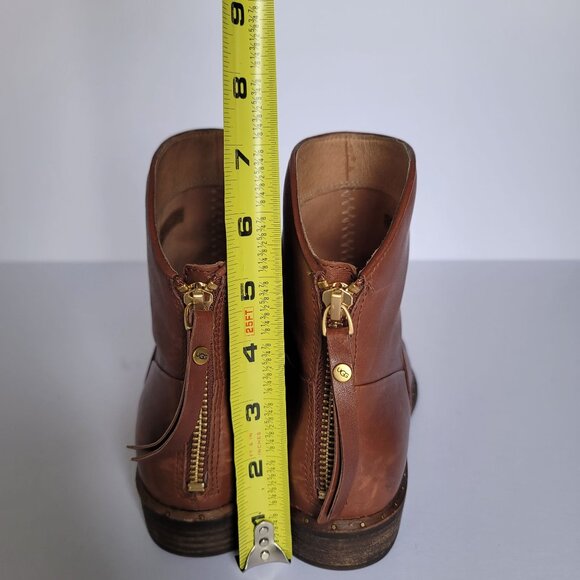 UGG Bruno Leather Ankle Booties With Back Zip. Size US 7/EU 38 - Picture 8 of 11